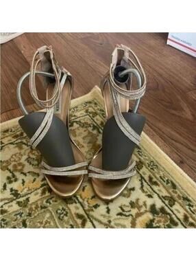 Steve Madden Sweetest Copper and Rhinestone Formal Wedding High Stiletto heels
